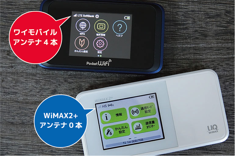 WiMAXとワイモバイルの電波比較