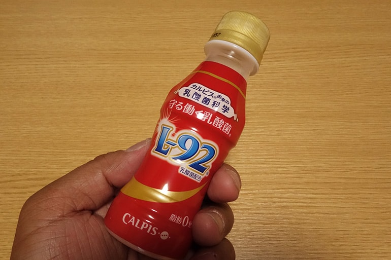 カルピスのL92乳酸菌のボトル